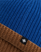 Men's Fleece-Lined Knit Beanie — Snowflake Logo Beanie - Blue — material [WB gallery 42/4]