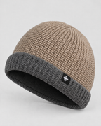 Men's Fleece-Lined Knit Beanie — Snowflake Logo Beanie - Khaki — product front [WB gallery 43/2]