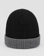 Men's Fleece-Lined Knit Beanie — Snowflake Logo Beanie - Black — product back [WB gallery 44/3]