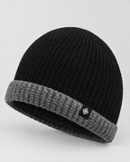 Men's Fleece-Lined Knit Beanie — Snowflake Logo Beanie - Black — product front [WB gallery 44/2]