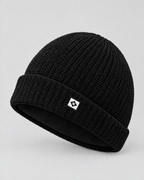 Men's Fleece-Lined Knit Beanie — Small N logo beanie - black — product front [WB gallery 45/2]