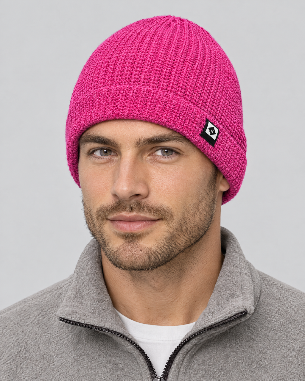 Men's Fleece-Lined Knit Beanie — Small N logo beanie - pink — hero [WB gallery 48/1]