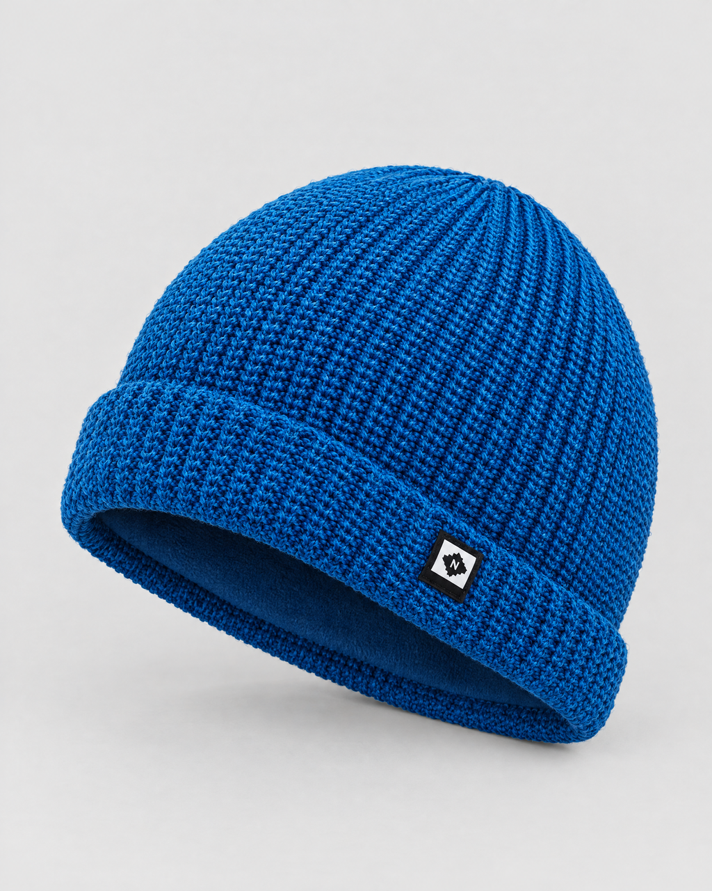 Men's Fleece-Lined Knit Beanie — Small N logo beanie - blue — product front [WB gallery 49/2]