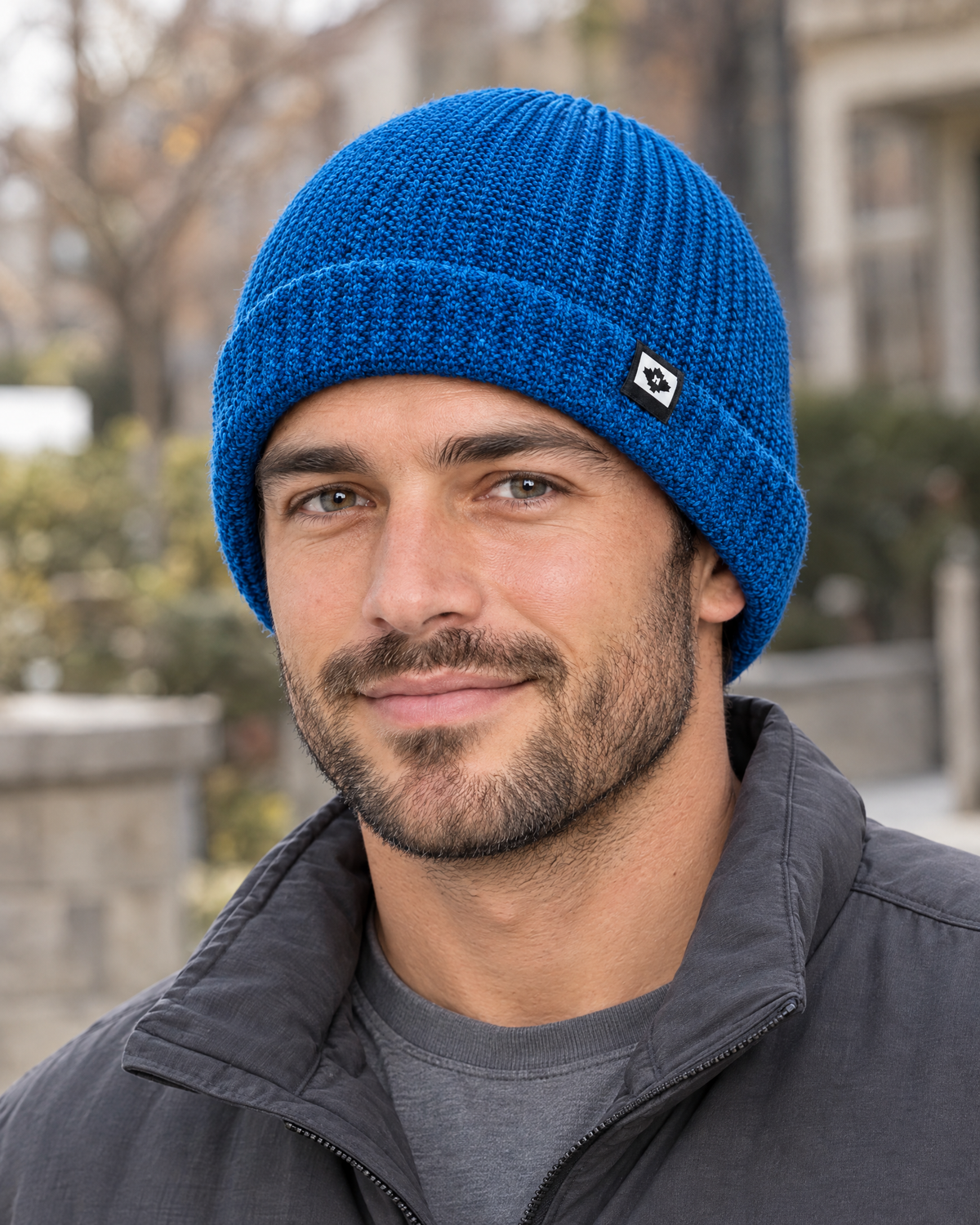 Men's Fleece-Lined Knit Beanie — Small N logo beanie - blue — lifestyle [WB gallery 49/6]