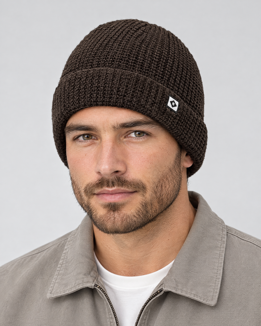 Men's Fleece-Lined Knit Beanie — Small N logo beanie - Coffee color — hero [WB gallery 52/1]