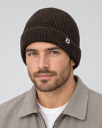 Men's Fleece-Lined Knit Beanie — Small N logo beanie - Coffee color — hero [WB gallery 52/1]