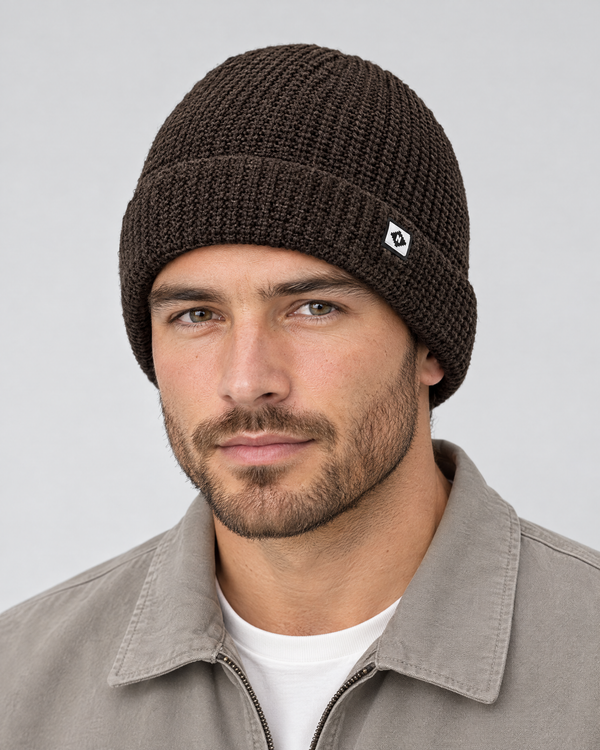 Men's Fleece-Lined Knit Beanie — Small N logo beanie - Coffee color — hero [WB gallery 52/1]