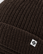 Men's Fleece-Lined Knit Beanie — Small N logo beanie - Coffee color — material [WB gallery 52/4]