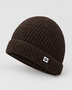 Men's Fleece-Lined Knit Beanie — Small N logo beanie - Coffee color — product front [WB gallery 52/2]