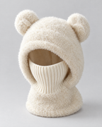 Plush Bear-Ear Hood - Adult & Kids — Adult White — product front [WB gallery 53/2]