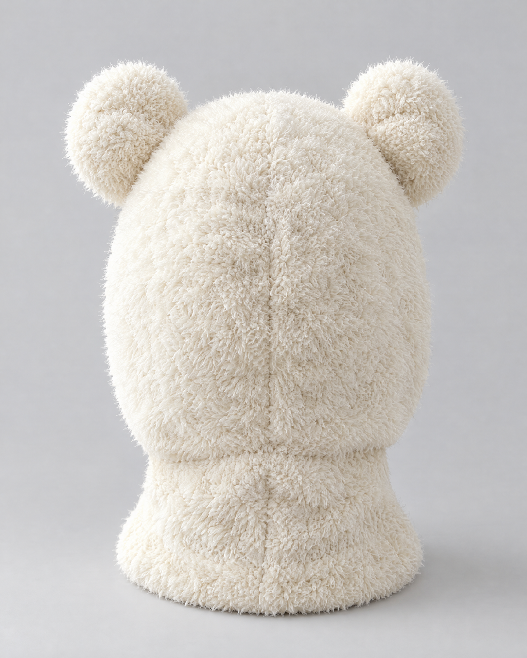 Plush Bear-Ear Hood - Adult & Kids — Adult White — product back [WB gallery 53/3]