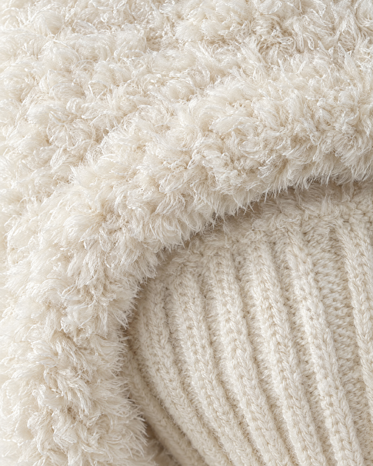 Plush Bear-Ear Hood - Adult & Kids — Adult White — material [WB gallery 53/4]