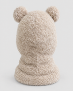 Plush Bear-Ear Hood - Adult & Kids — Adult Light Khaki — product back [WB gallery 54/3]