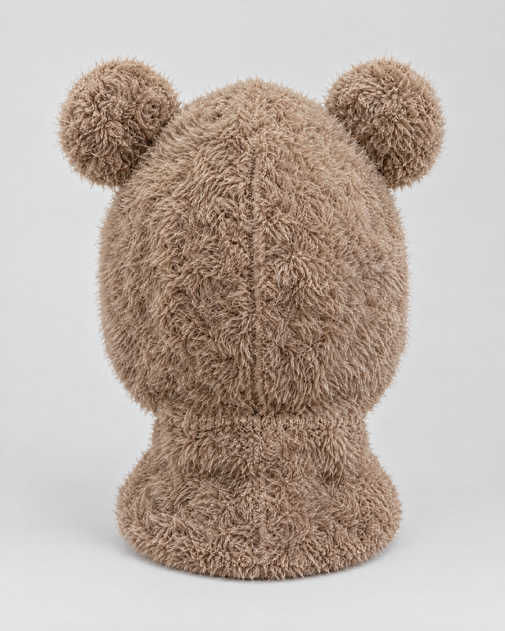 Plush Bear-Ear Hood - Adult & Kids — Adult Dark Khaki — product back [WB gallery 56/3]