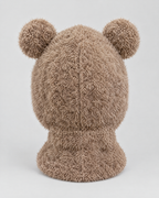 Plush Bear-Ear Hood - Adult & Kids — Adult Dark Khaki — product back [WB gallery 56/3]