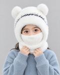 Plush Bear-Ear Hood - Adult & Kids — Kids White — hero [WB gallery 59/1]