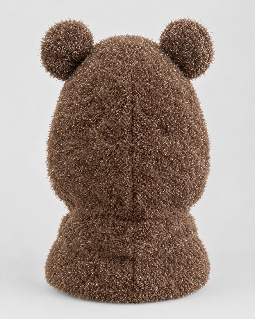 Plush Bear-Ear Hood - Adult & Kids — Adult Dark Brown — product back [WB gallery 57/3]
