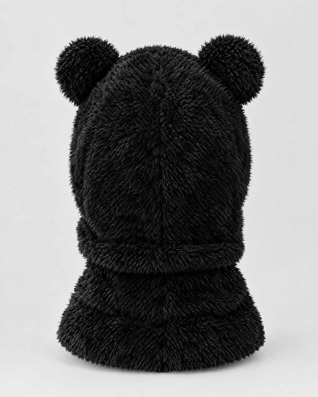 Plush Bear-Ear Hood - Adult & Kids — Adult Black — product back [WB gallery 58/3]