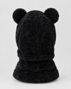 Plush Bear-Ear Hood - Adult & Kids — Adult Black — product back [WB gallery 58/3]