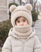 Plush Bear-Ear Hood - Adult & Kids — Kids Beige — lifestyle [WB gallery 60/6]