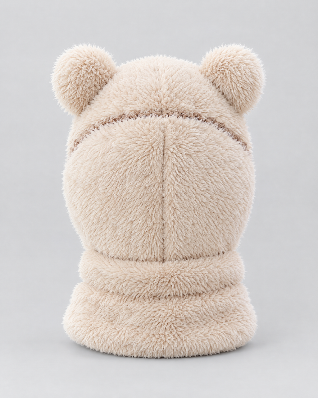 Plush Bear-Ear Hood - Adult & Kids — Kids Beige — product back [WB gallery 60/3]