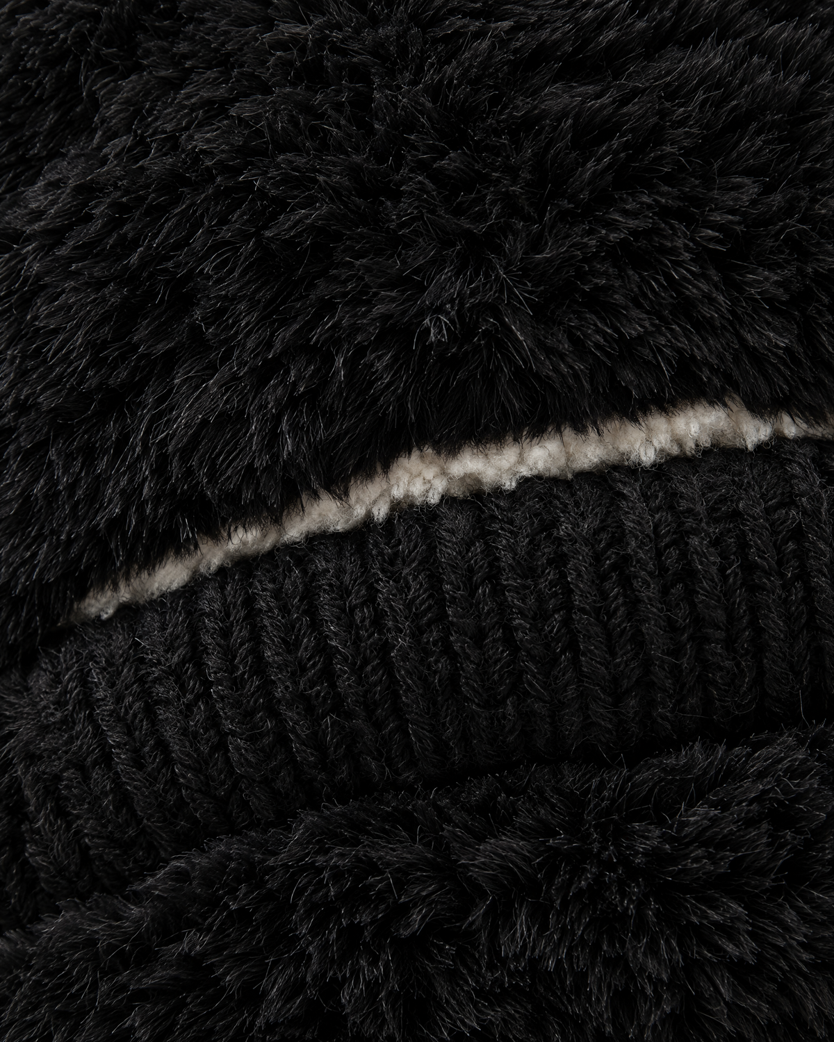 Plush Bear-Ear Hood - Adult & Kids — Kids Black — material [WB gallery 61/4]