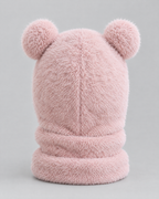 Plush Bear-Ear Hood - Adult & Kids — Kids Pink — product back [WB gallery 62/3]
