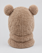 Plush Bear-Ear Hood - Adult & Kids — Kids Khaki — product back [WB gallery 63/3]