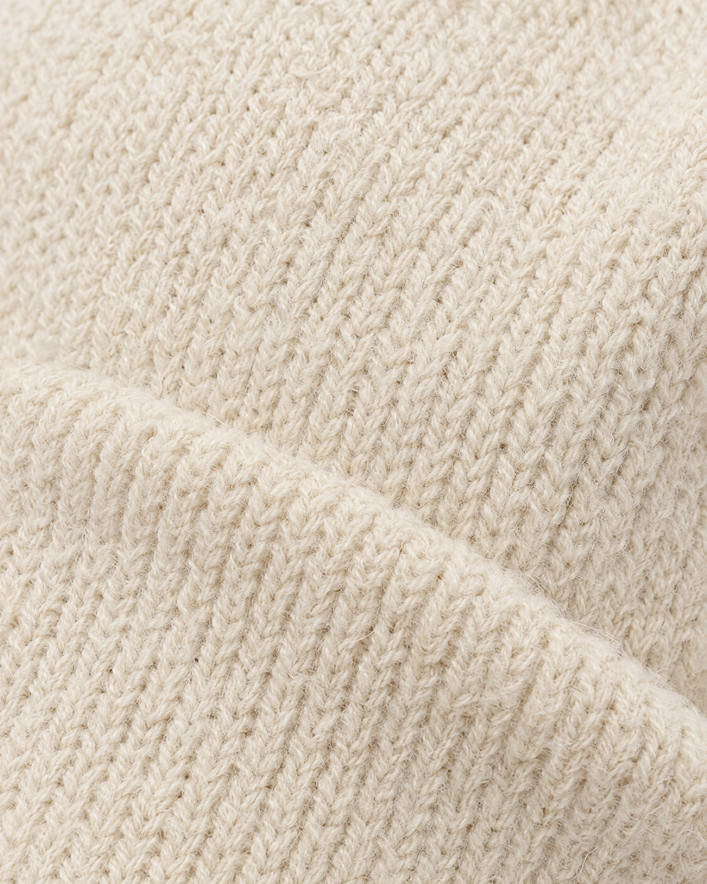 Everyday Knit Beanie — Off White — material [WB gallery 64/4]