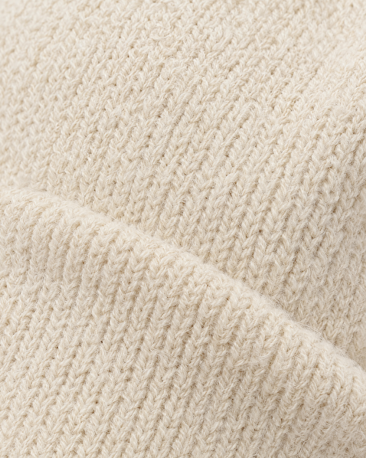 Everyday Knit Beanie — Off White — material [WB gallery 64/4]