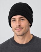 Everyday Knit Beanie — Black — fit detail [WB gallery 66/5]