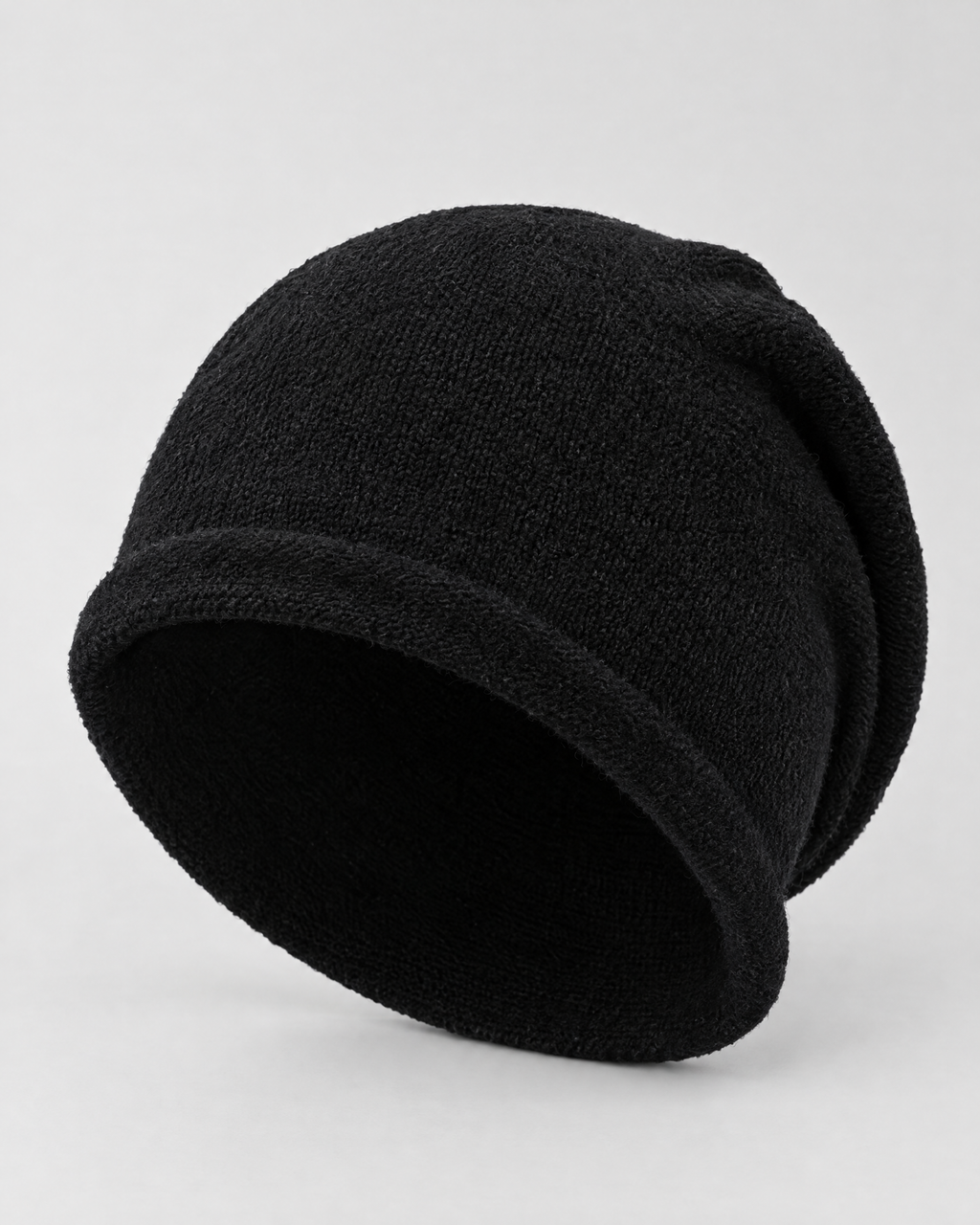 Everyday Knit Beanie — Black — product front [WB gallery 66/2]