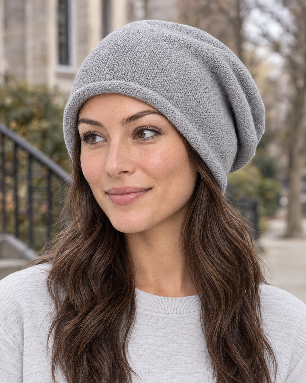 Everyday Knit Beanie — Gray — lifestyle [WB gallery 65/6]