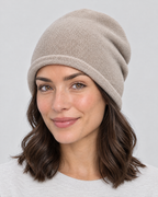 Everyday Knit Beanie — Khaki — fit detail [WB gallery 68/5]