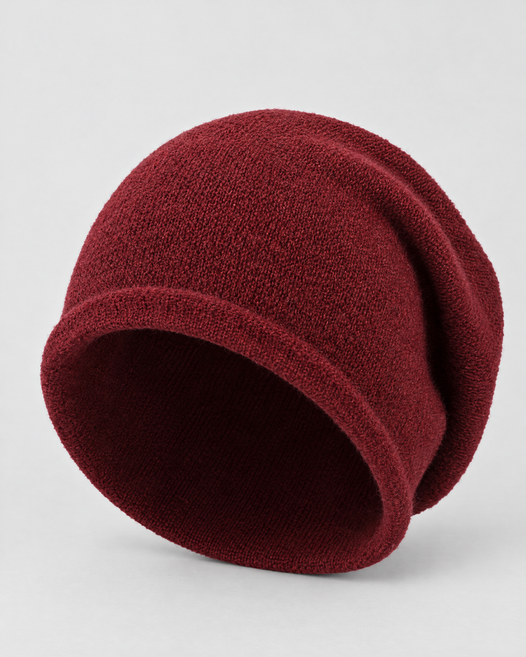 Everyday Knit Beanie — Burgundy — product front [WB gallery 69/2]