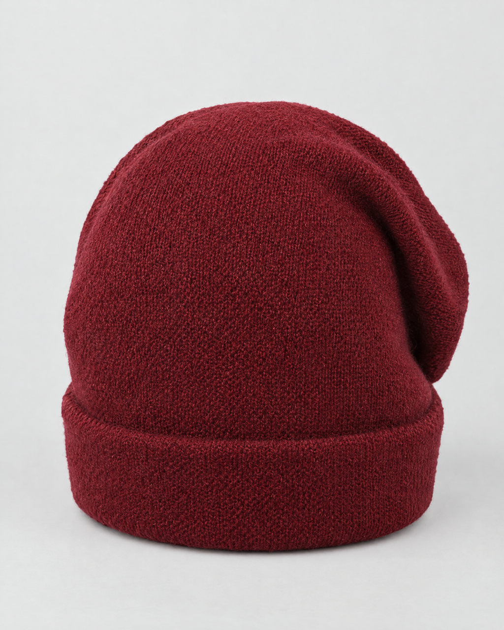 Everyday Knit Beanie — Burgundy — product back [WB gallery 69/3]
