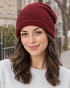 Everyday Knit Beanie — Burgundy — lifestyle [WB gallery 69/6]