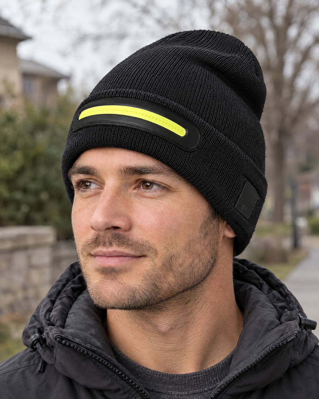Rechargeable LED Knit Beanie — M1-TD3 Lamp Cap — lifestyle [WB gallery 72/6]