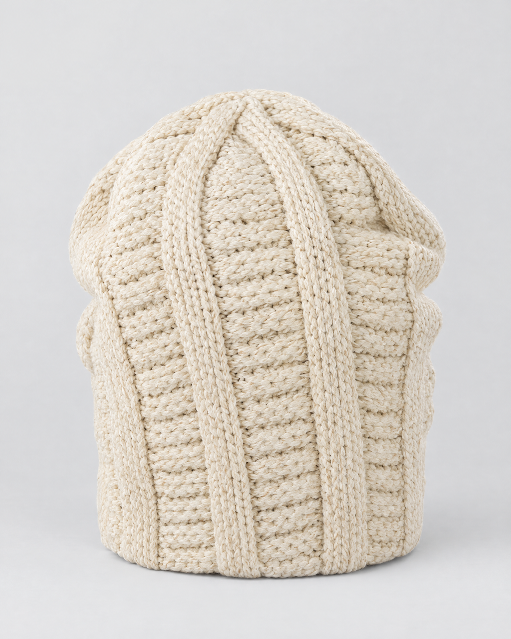 Soft Stretch Knit Beanie — Beige — product back [WB gallery 73/3]