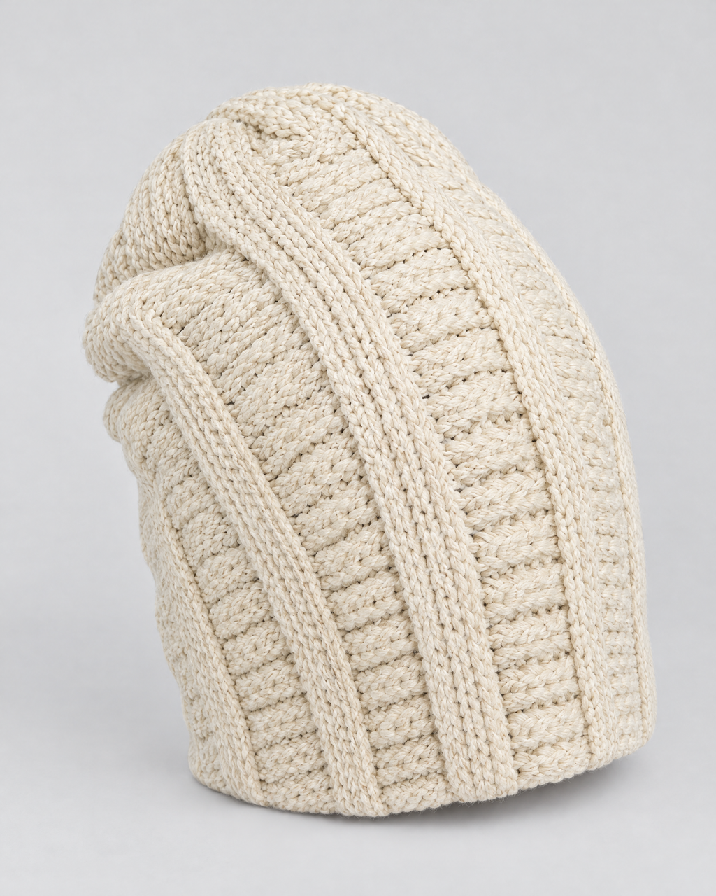 Soft Stretch Knit Beanie — Beige — product front [WB gallery 73/2]