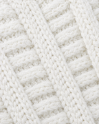 Soft Stretch Knit Beanie — White — material [WB gallery 74/4]