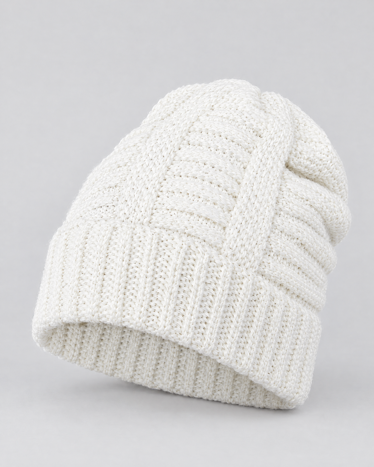 Soft Stretch Knit Beanie — White — product front [WB gallery 74/2]