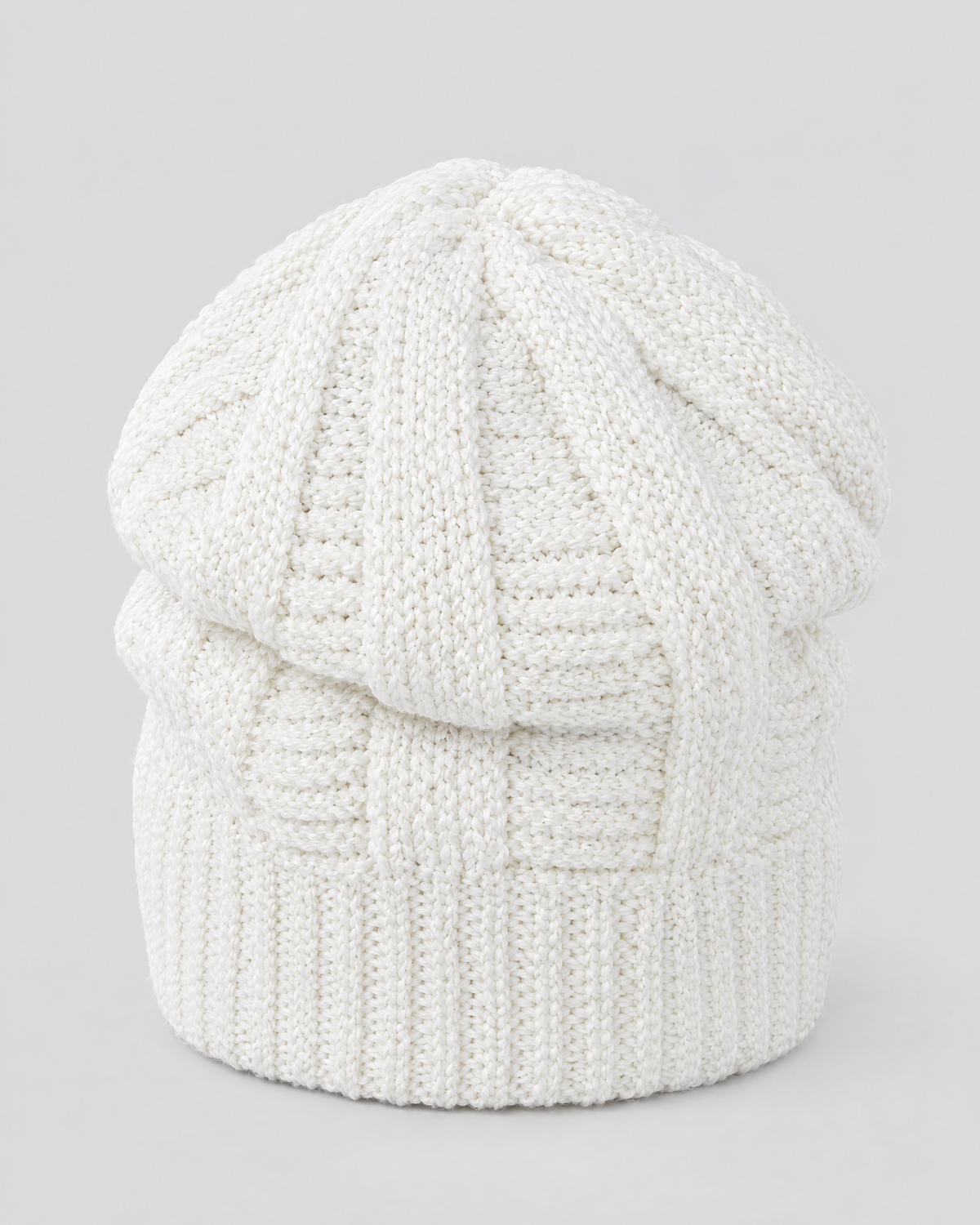 Soft Stretch Knit Beanie — White — product back [WB gallery 74/3]