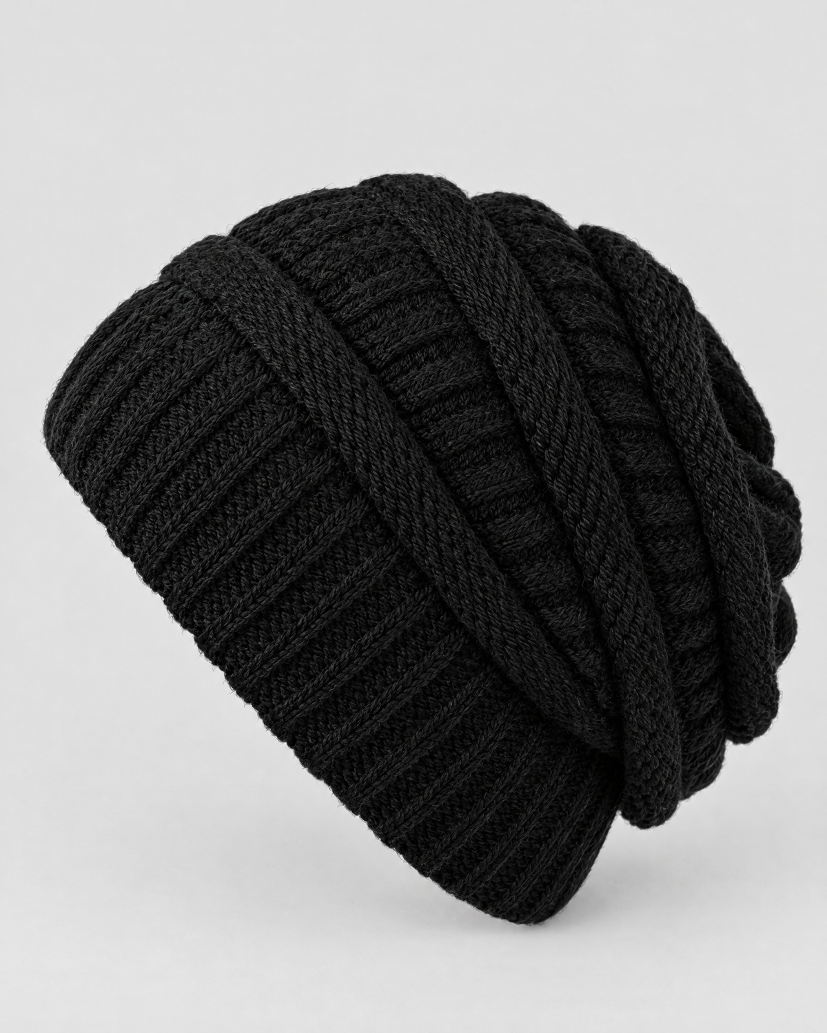 Soft Stretch Knit Beanie — Black — product front [WB gallery 75/2]