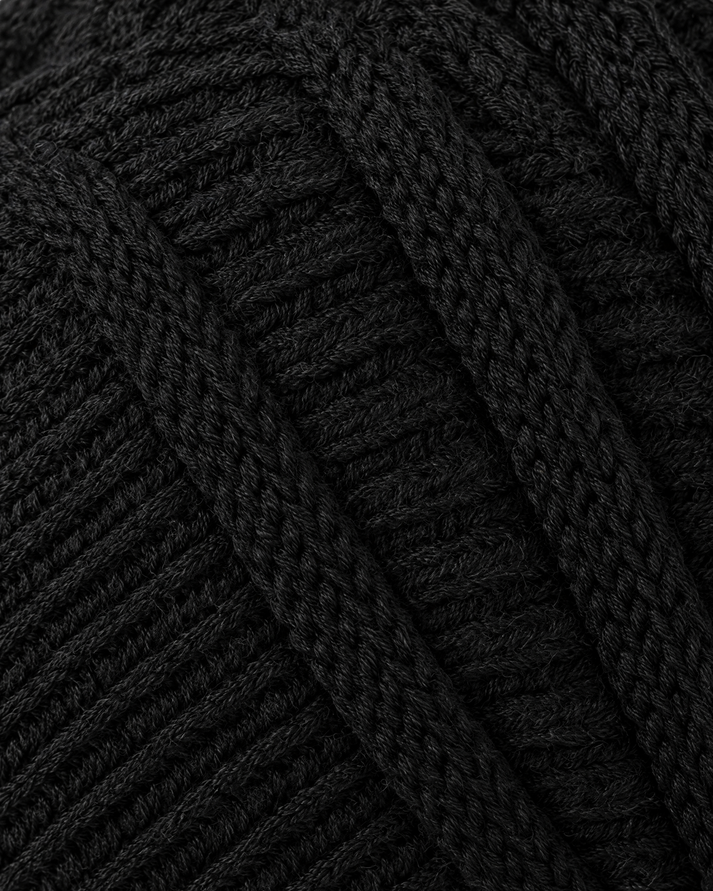 Soft Stretch Knit Beanie — Black — material [WB gallery 75/4]
