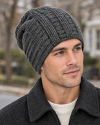 Soft Stretch Knit Beanie — Gray — lifestyle [WB gallery 76/6]
