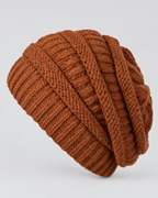 Soft Stretch Knit Beanie — Caramel color — product back [WB gallery 77/3]