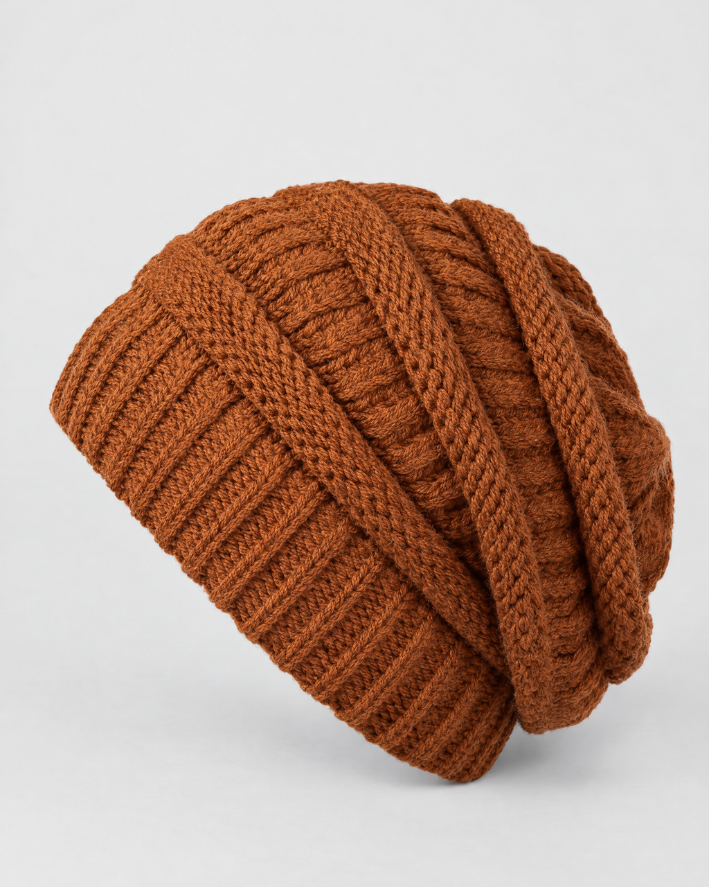 Soft Stretch Knit Beanie — Caramel color — product front [WB gallery 77/2]