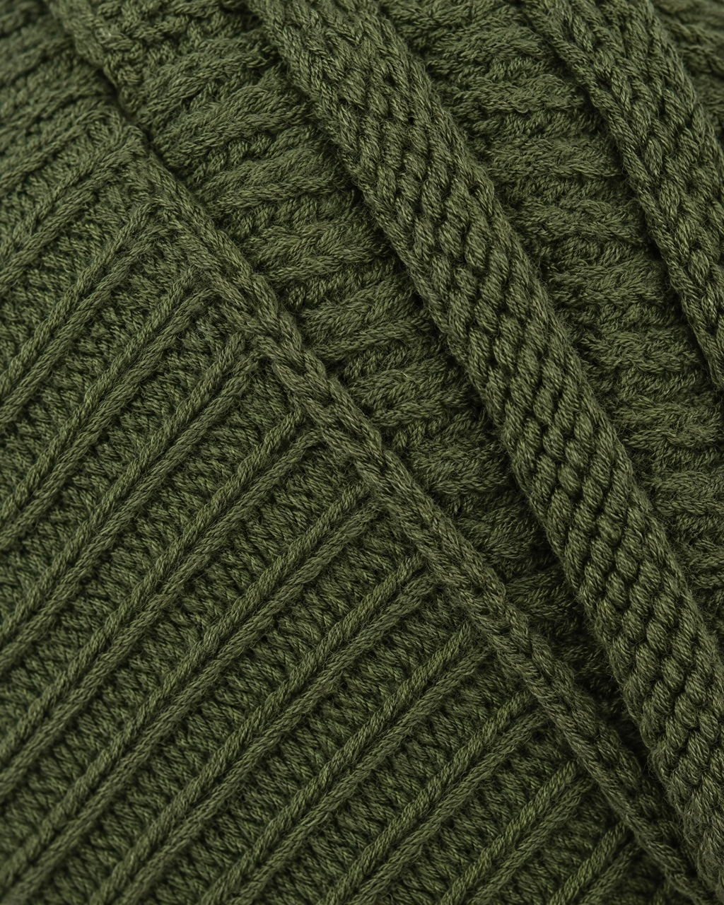 Soft Stretch Knit Beanie — Green — material [WB gallery 78/4]
