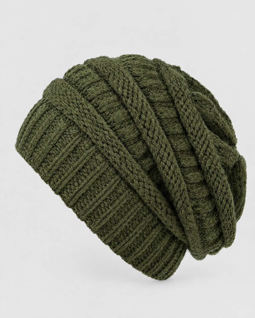 Soft Stretch Knit Beanie — Green — product front [WB gallery 78/2]